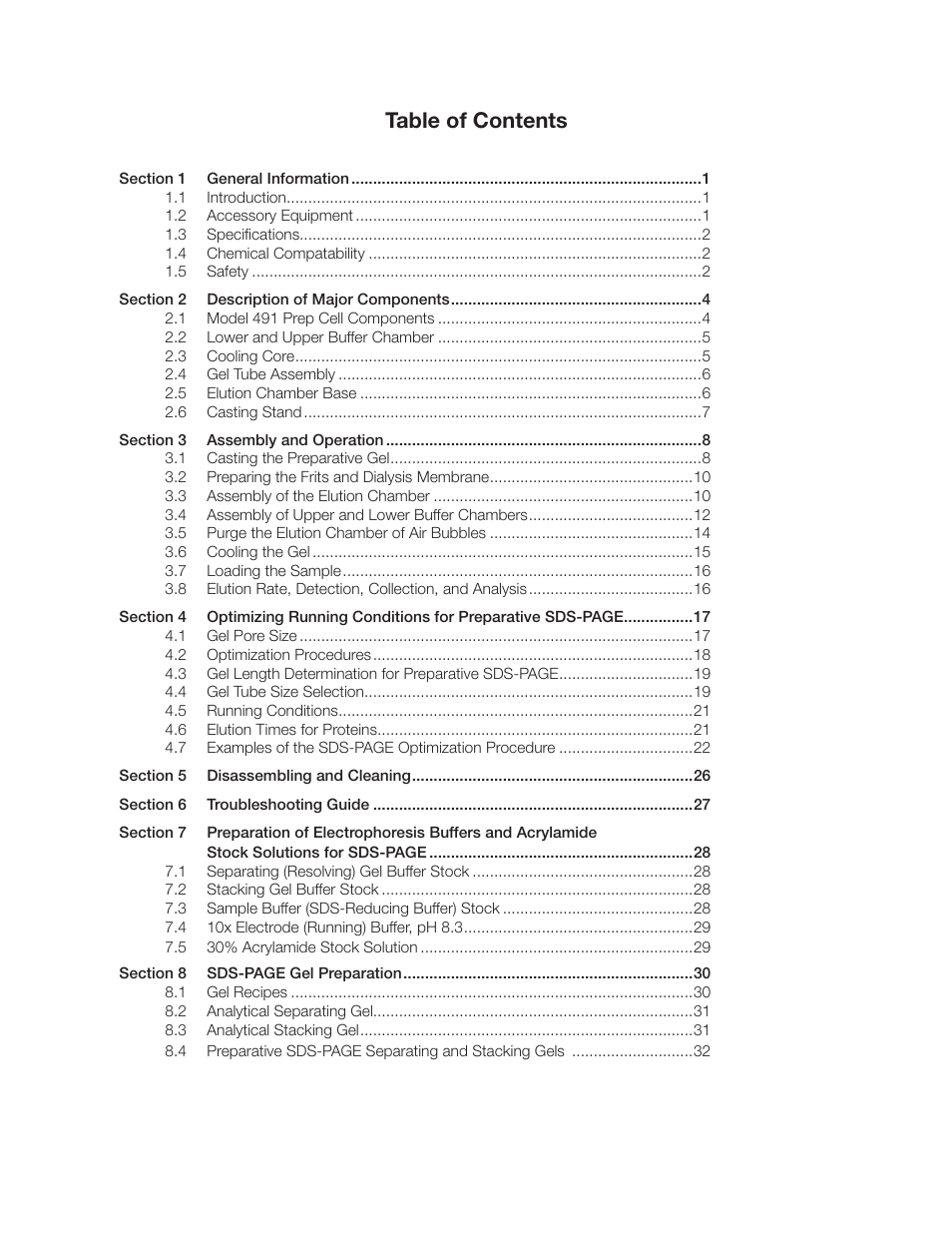 Bio-Rad Model 491 Prep Cell and Mini Prep Cell User Manual | Page 4 / 52