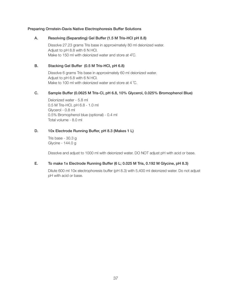 Bio-Rad Model 491 Prep Cell and Mini Prep Cell User Manual | Page 42 / 52