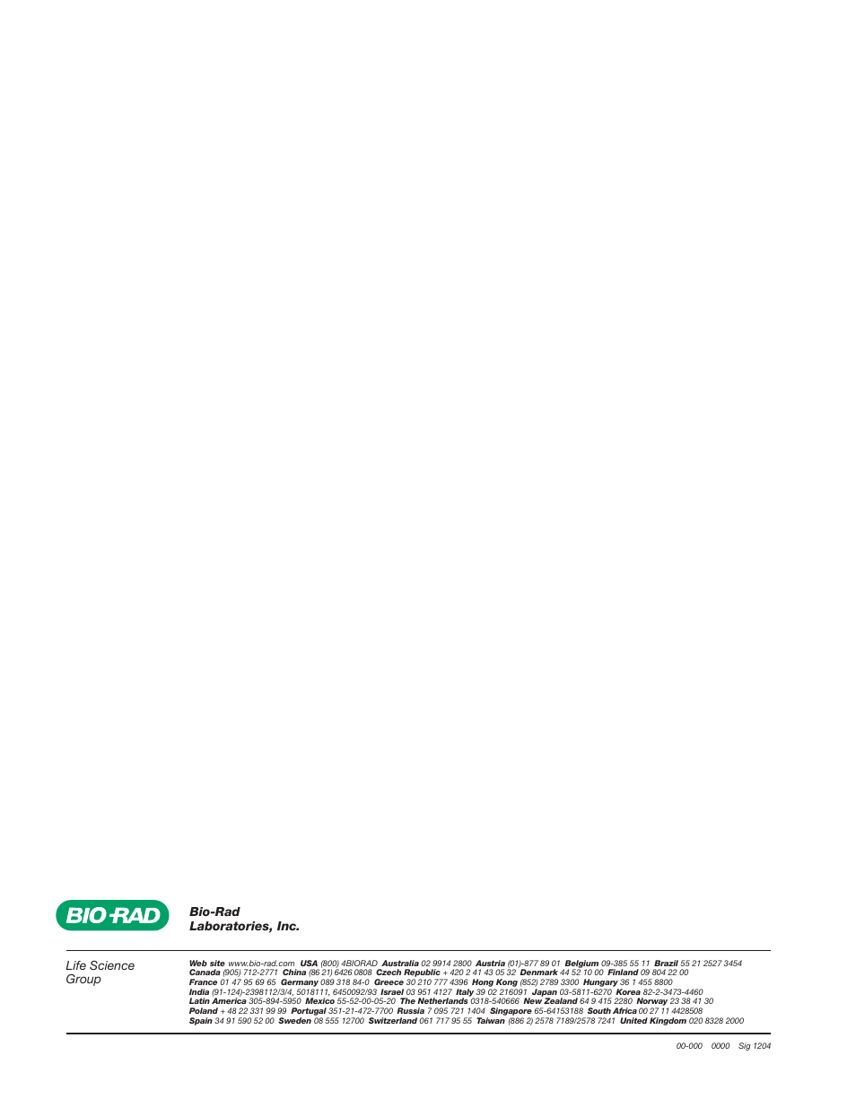 Bio-Rad PowerPac™ Universal Power Supply User Manual | Page 20 / 20