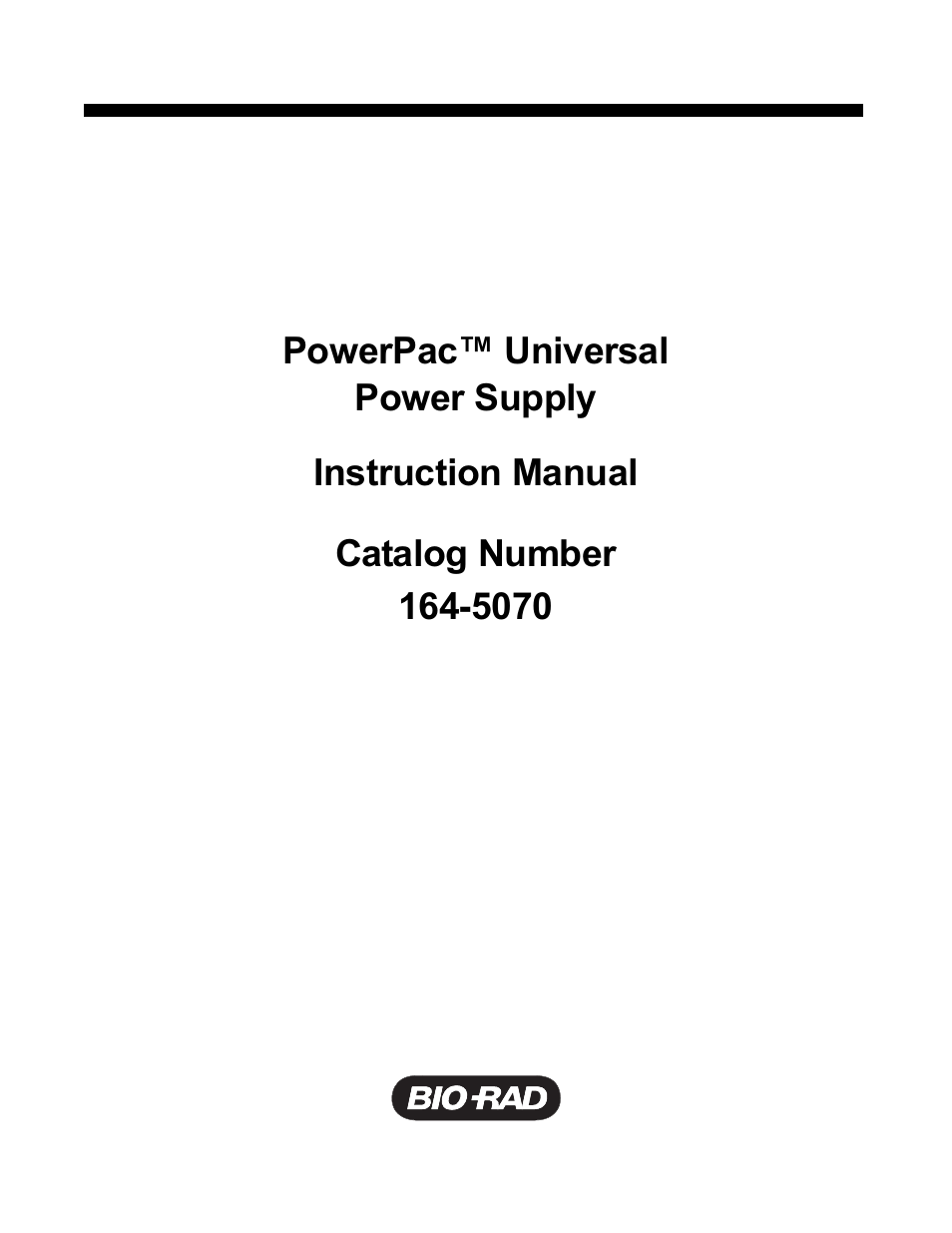 Bio-Rad PowerPac™ Universal Power Supply User Manual | 36 pages