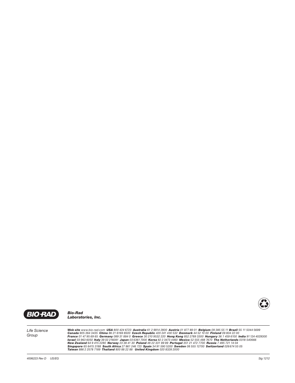 Bio-Rad PowerPac™ Universal Power Supply User Manual | Page 36 / 36