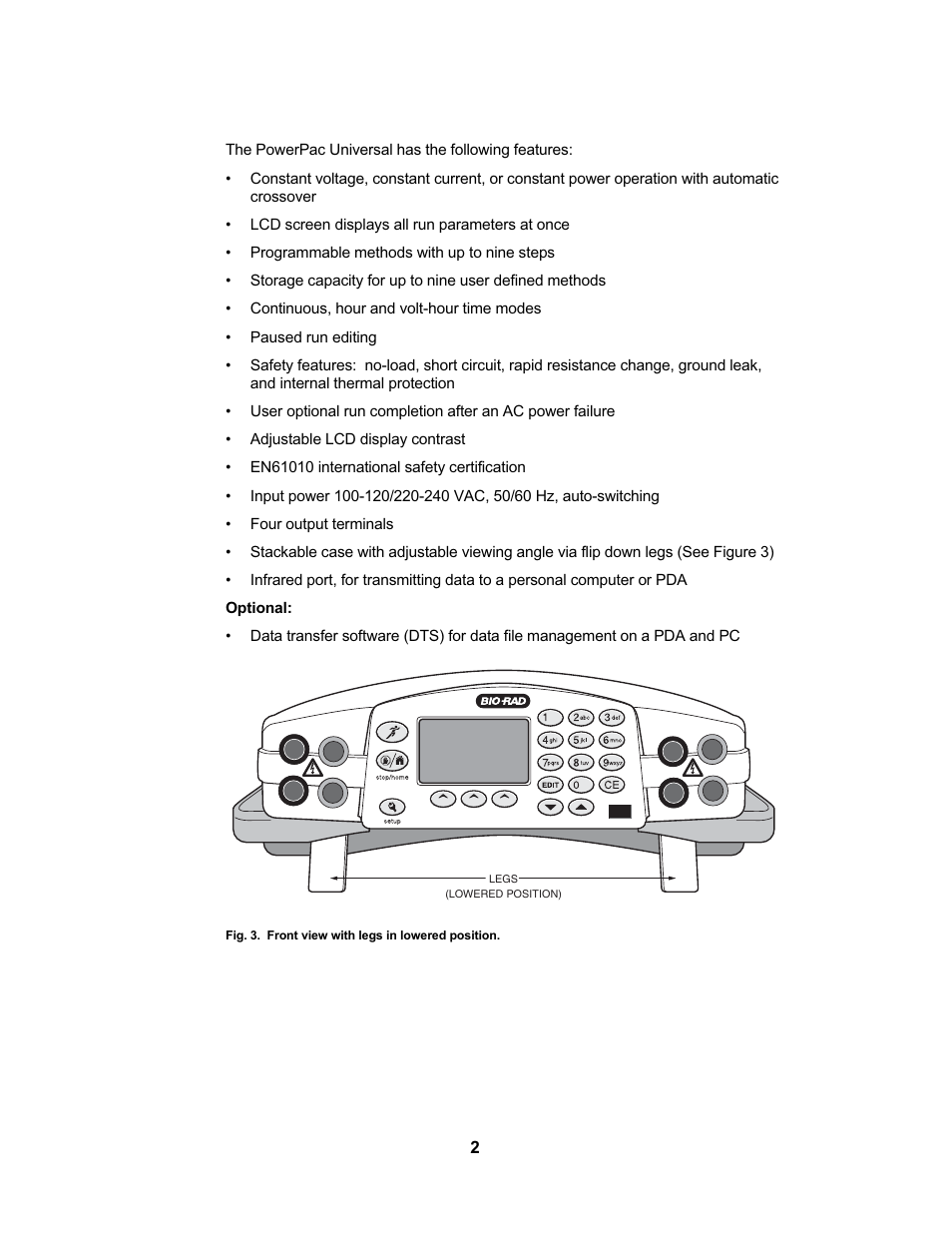Bio-Rad PowerPac™ Universal Power Supply User Manual | Page 8 / 36