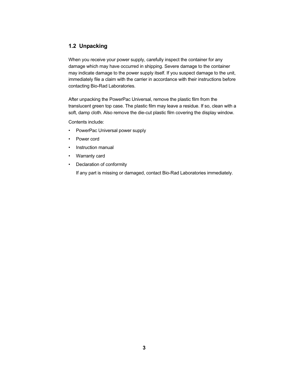 Bio-Rad PowerPac™ Universal Power Supply User Manual | Page 9 / 36