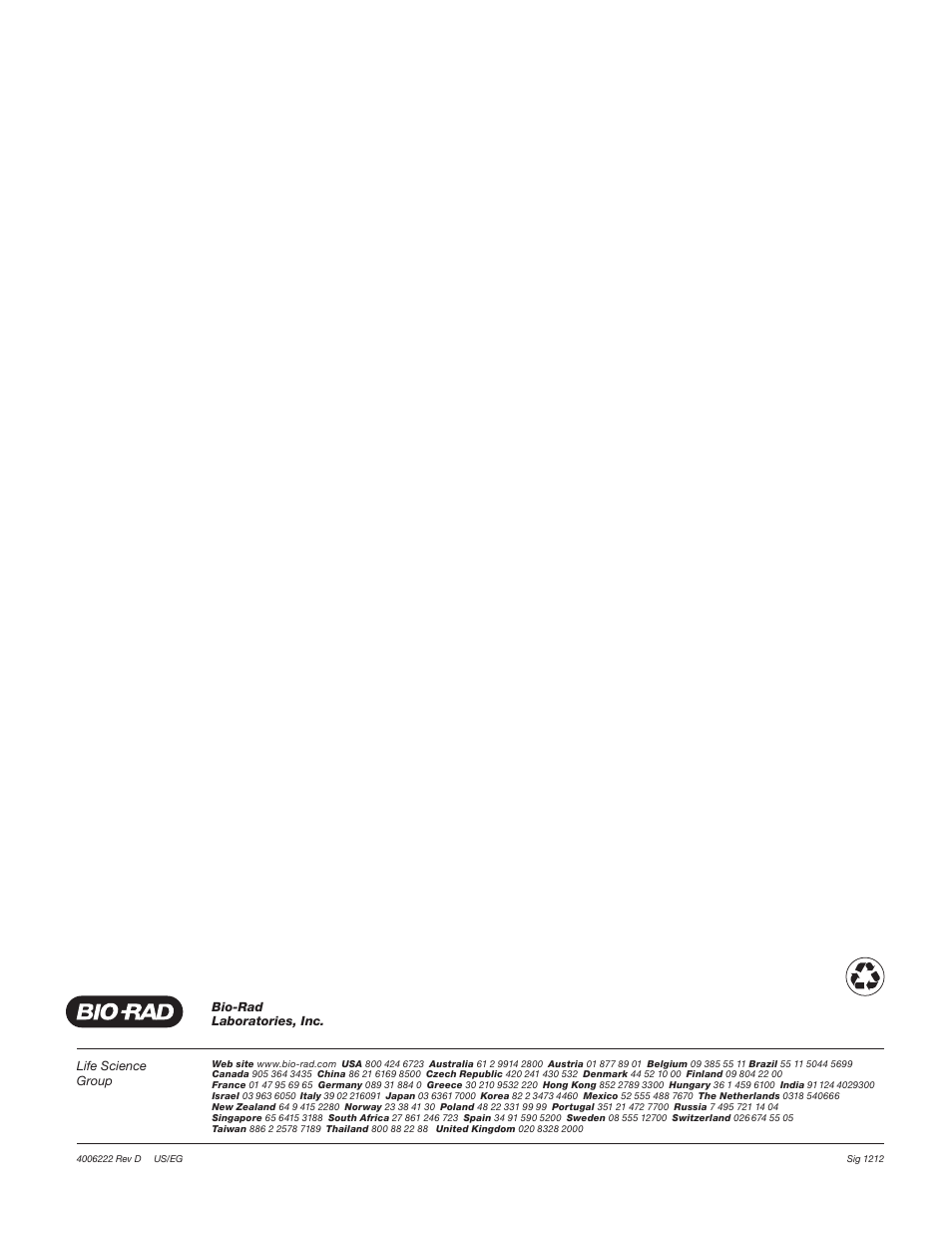 Bio-Rad PowerPac™ HC High-Current Power Supply User Manual | Page 24 / 24