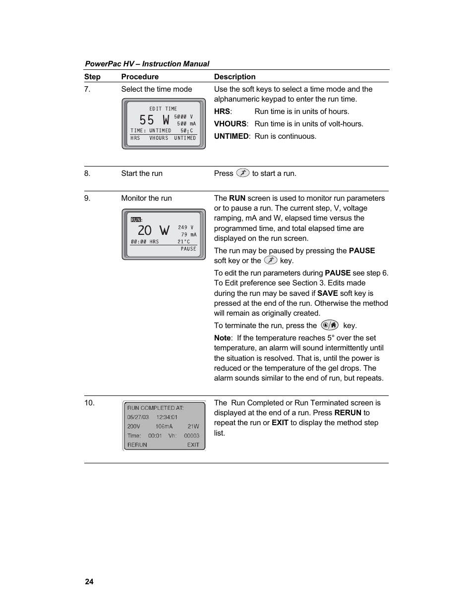55 w | Bio-Rad PowerPac™ HV High-Voltage Power Supply User Manual | Page 32 / 48