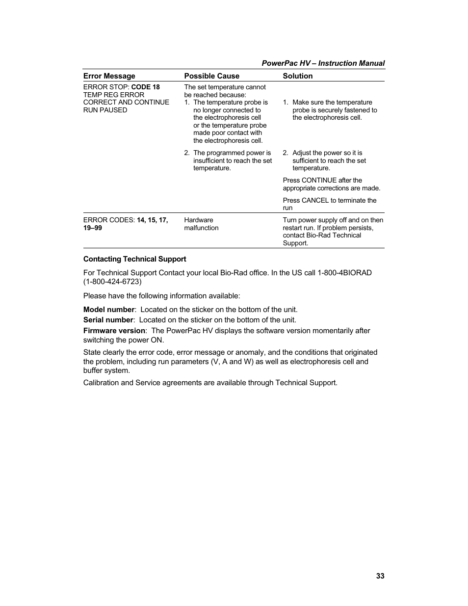 Bio-Rad PowerPac™ HV High-Voltage Power Supply User Manual | Page 41 / 48