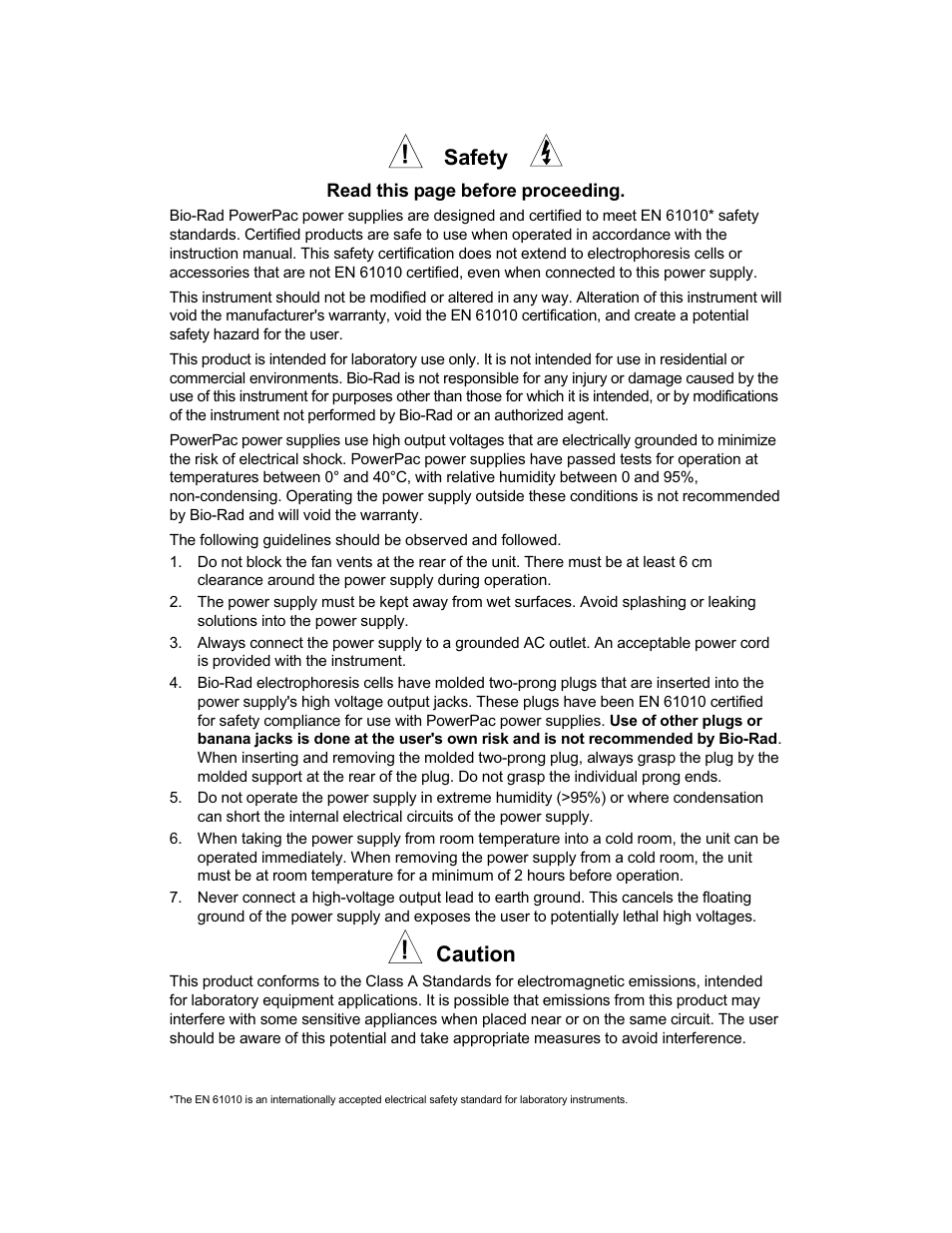 Bio-Rad PowerPac™ HV High-Voltage Power Supply User Manual | Page 5 / 48