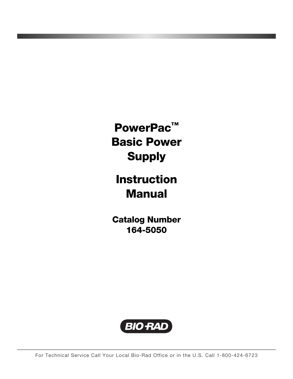 Bio-Rad PowerPac™ Basic Power Supply User Manual | 20 pages