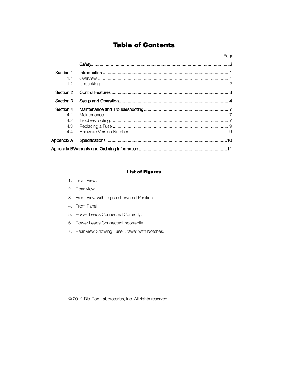 Bio-Rad PowerPac™ Basic Power Supply User Manual | Page 3 / 20