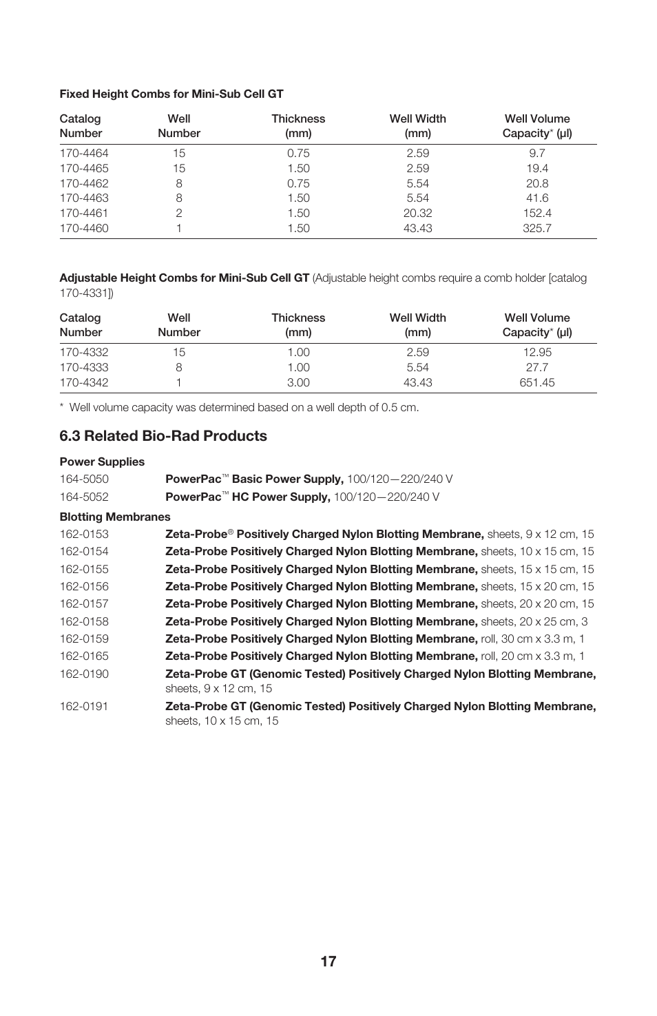 3 related bio-rad products | Bio-Rad ReadySub-Cell GT Cells User Manual | Page 21 / 26