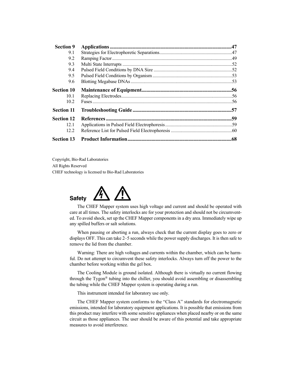 Bio-Rad CHEF Mapper® XA System User Manual | Page 4 / 74