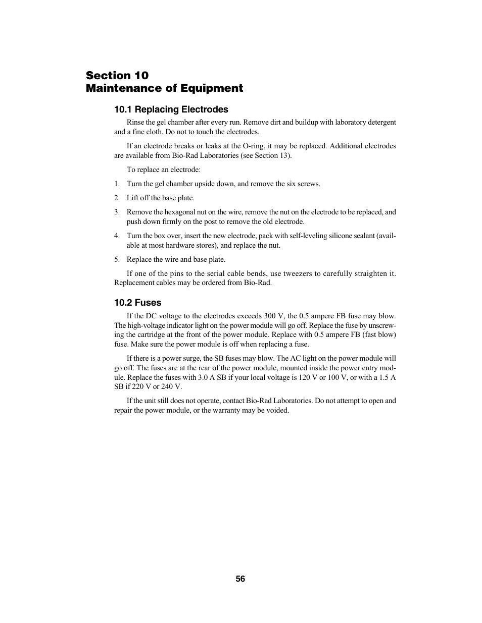 Bio-Rad CHEF Mapper® XA System User Manual | Page 60 / 74