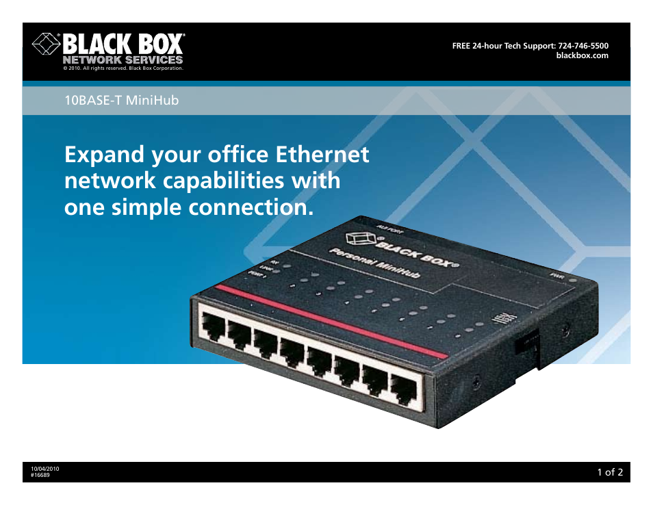 Black Box LE2601A User Manual | 2 pages
