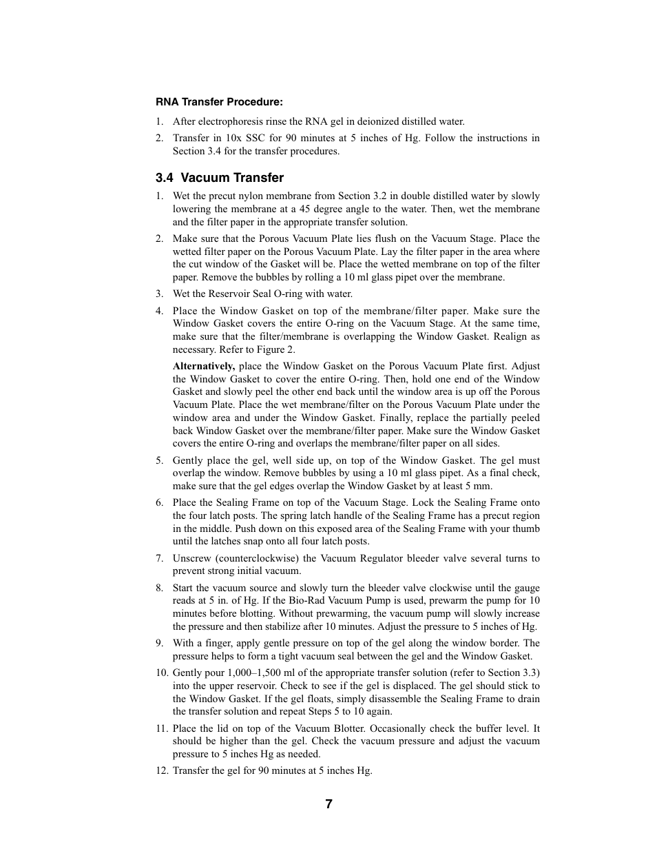 Bio-Rad Model 785 Vacuum Blotter User Manual | Page 11 / 22
