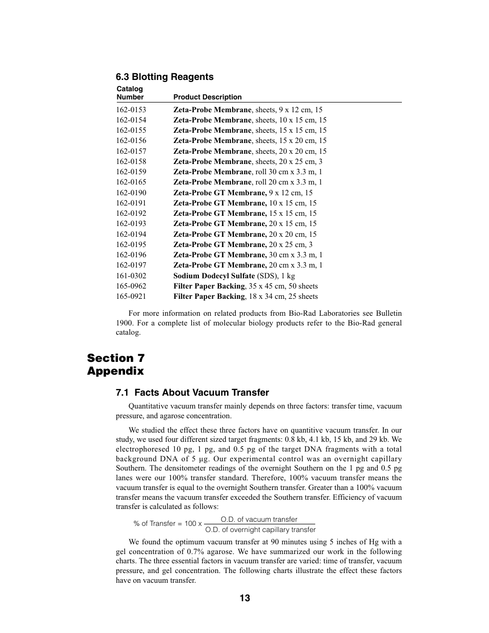 Bio-Rad Model 785 Vacuum Blotter User Manual | Page 17 / 22