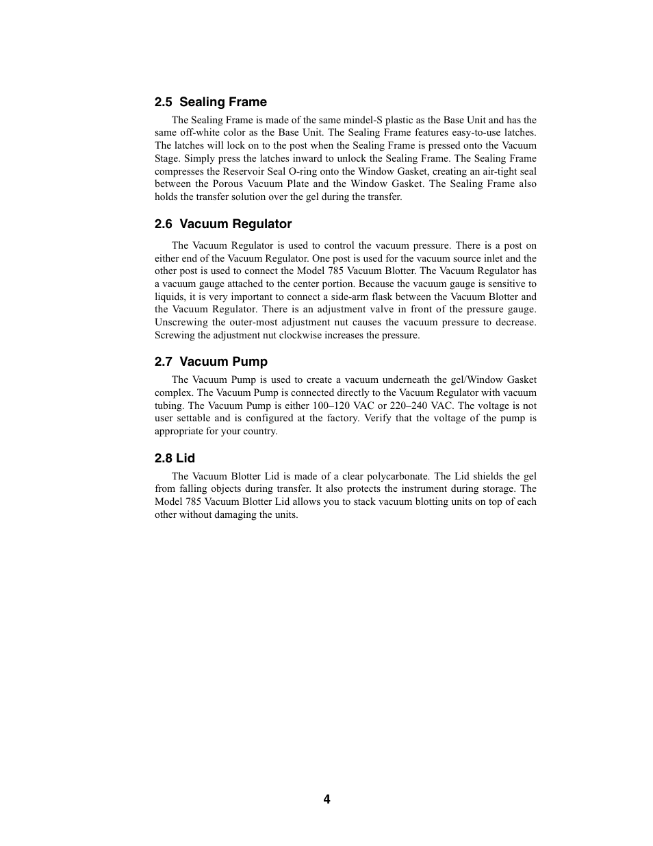 Bio-Rad Model 785 Vacuum Blotter User Manual | Page 8 / 22