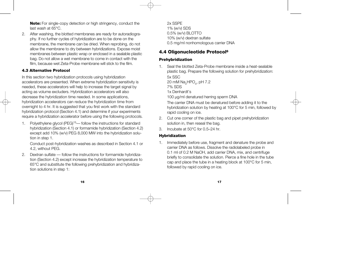 Bio-Rad Zeta-Probe Membranes User Manual | Page 11 / 17
