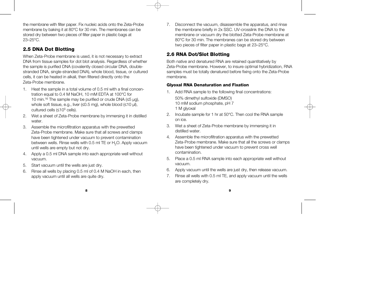 Bio-Rad Zeta-Probe Membranes User Manual | Page 7 / 17