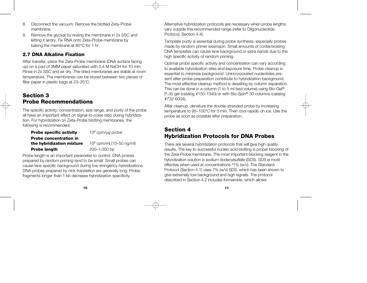 Bio-Rad Zeta-Probe Membranes User Manual | Page 8 / 17