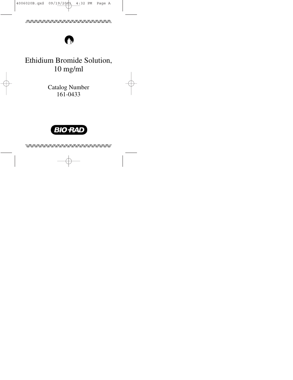 Bio-Rad Ethidium Bromide Solution User Manual | 8 pages