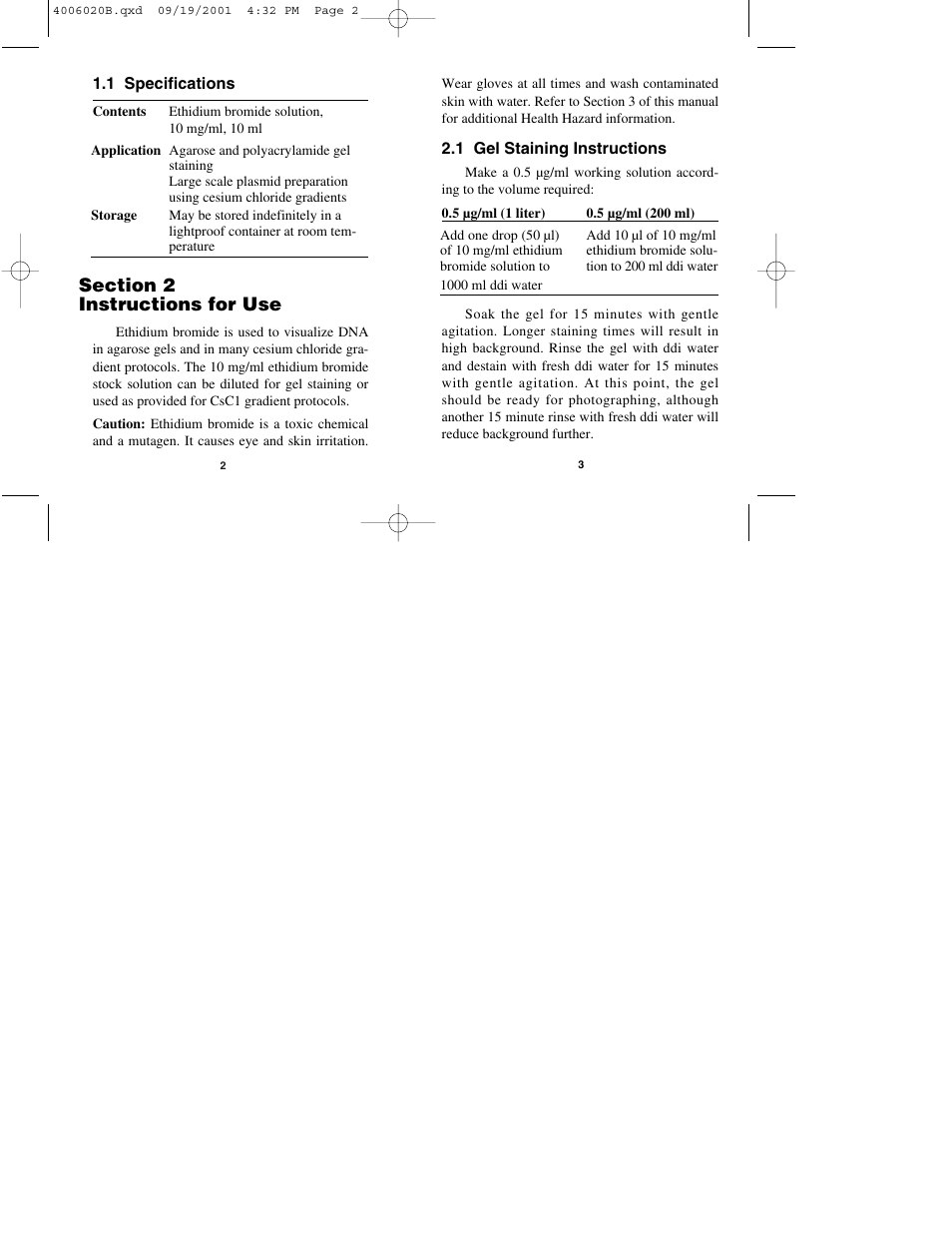 Bio-Rad Ethidium Bromide Solution User Manual | Page 4 / 8