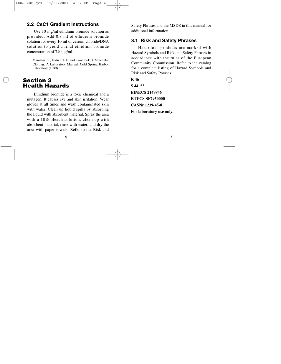 Bio-Rad Ethidium Bromide Solution User Manual | Page 5 / 8