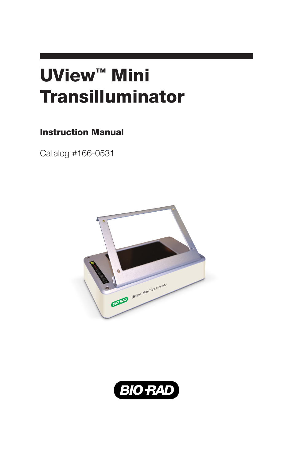 Bio-Rad UView™ 6x Loading Dye plus Mini Transilluminator User Manual | 12 pages