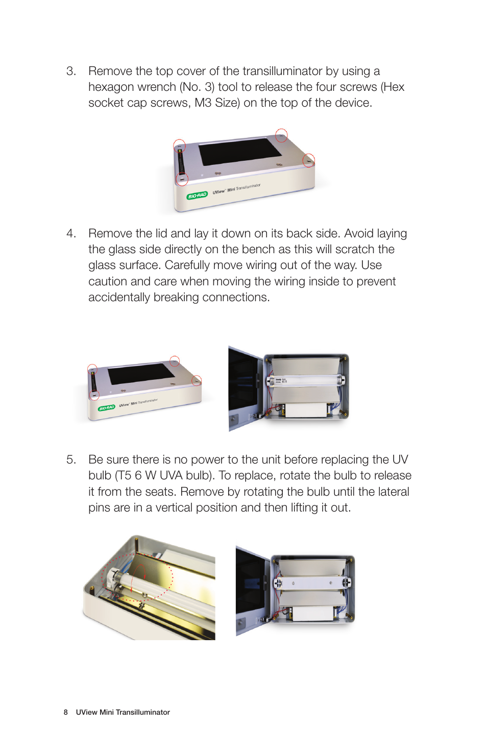 Bio-Rad UView™ 6x Loading Dye plus Mini Transilluminator User Manual | Page 9 / 12