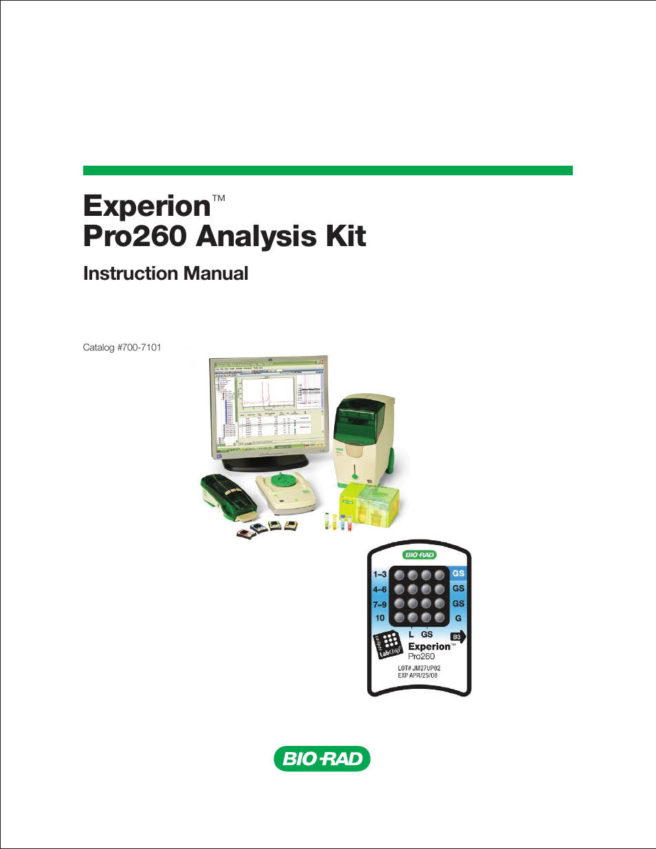 Bio-Rad Experion Protein Analysis Kits User Manual | 68 pages