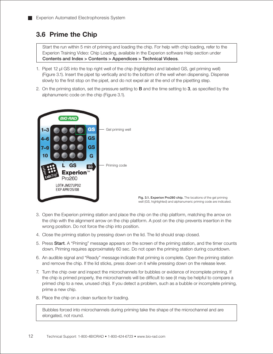 6 prime the chip | Bio-Rad Experion Protein Analysis Kits User Manual | Page 16 / 68