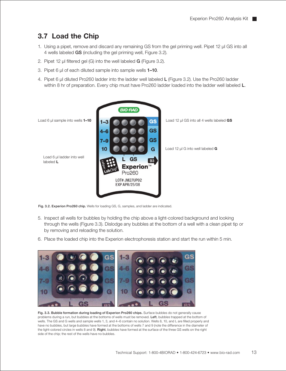 7 load the chip | Bio-Rad Experion Protein Analysis Kits User Manual | Page 17 / 68