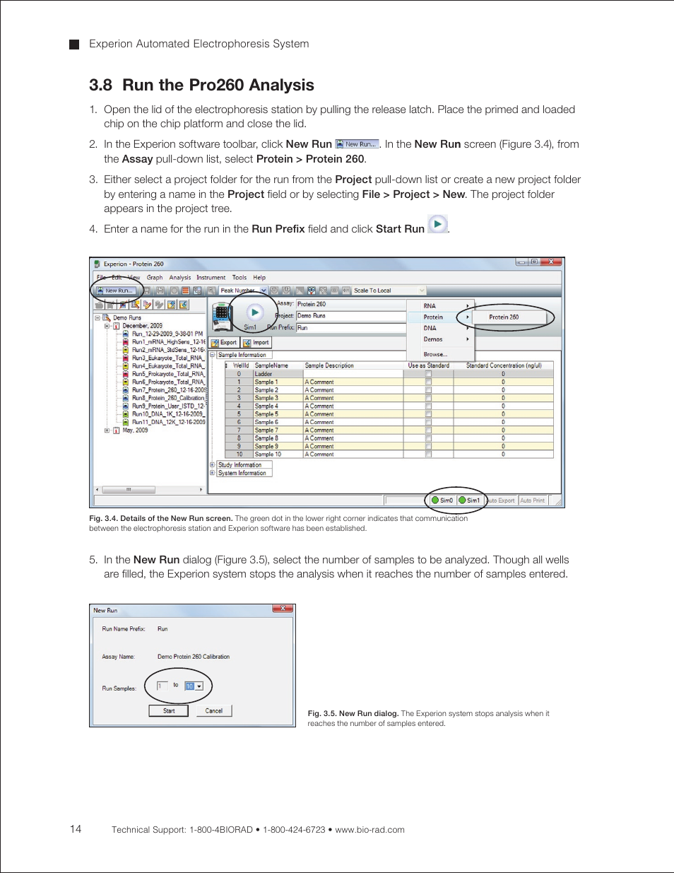 8 run the pro260 analysis | Bio-Rad Experion Protein Analysis Kits User Manual | Page 18 / 68