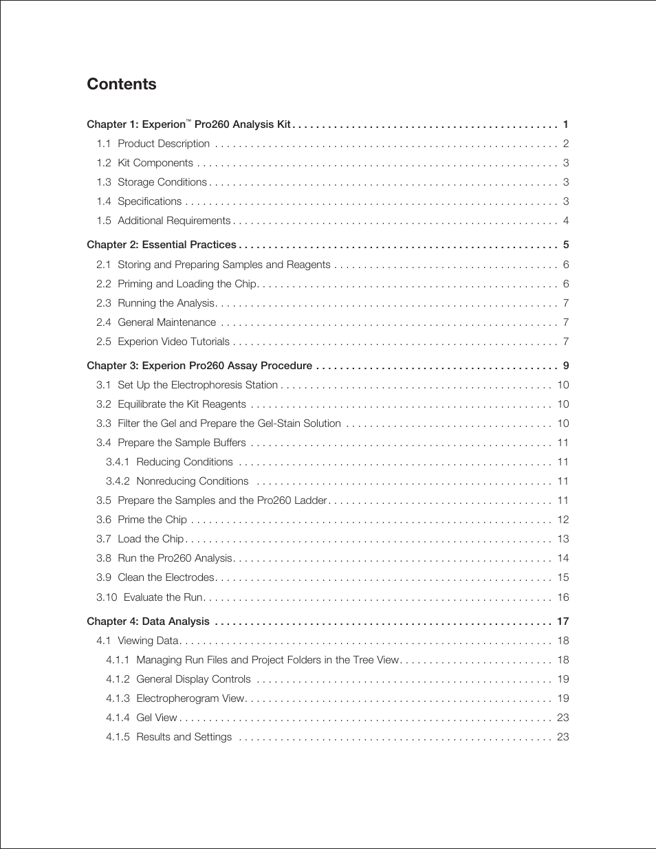 Bio-Rad Experion Protein Analysis Kits User Manual | Page 3 / 68