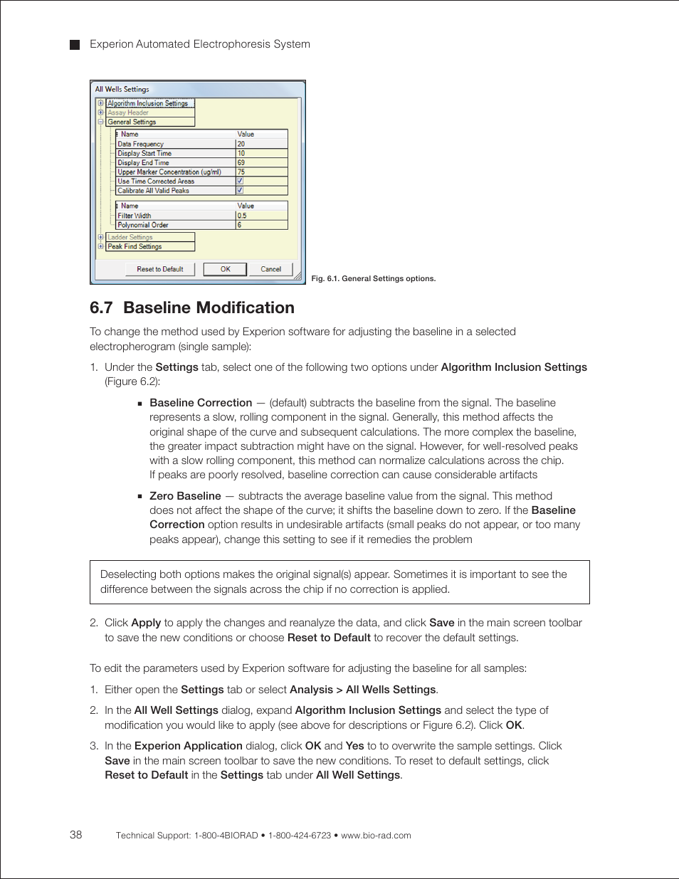 7 baseline modification | Bio-Rad Experion Protein Analysis Kits User Manual | Page 42 / 68