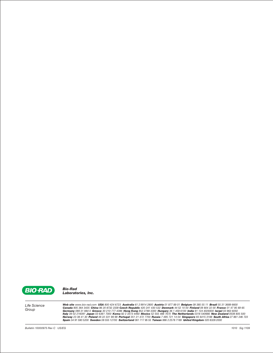 Bio-Rad Experion Protein Analysis Kits User Manual | Page 68 / 68