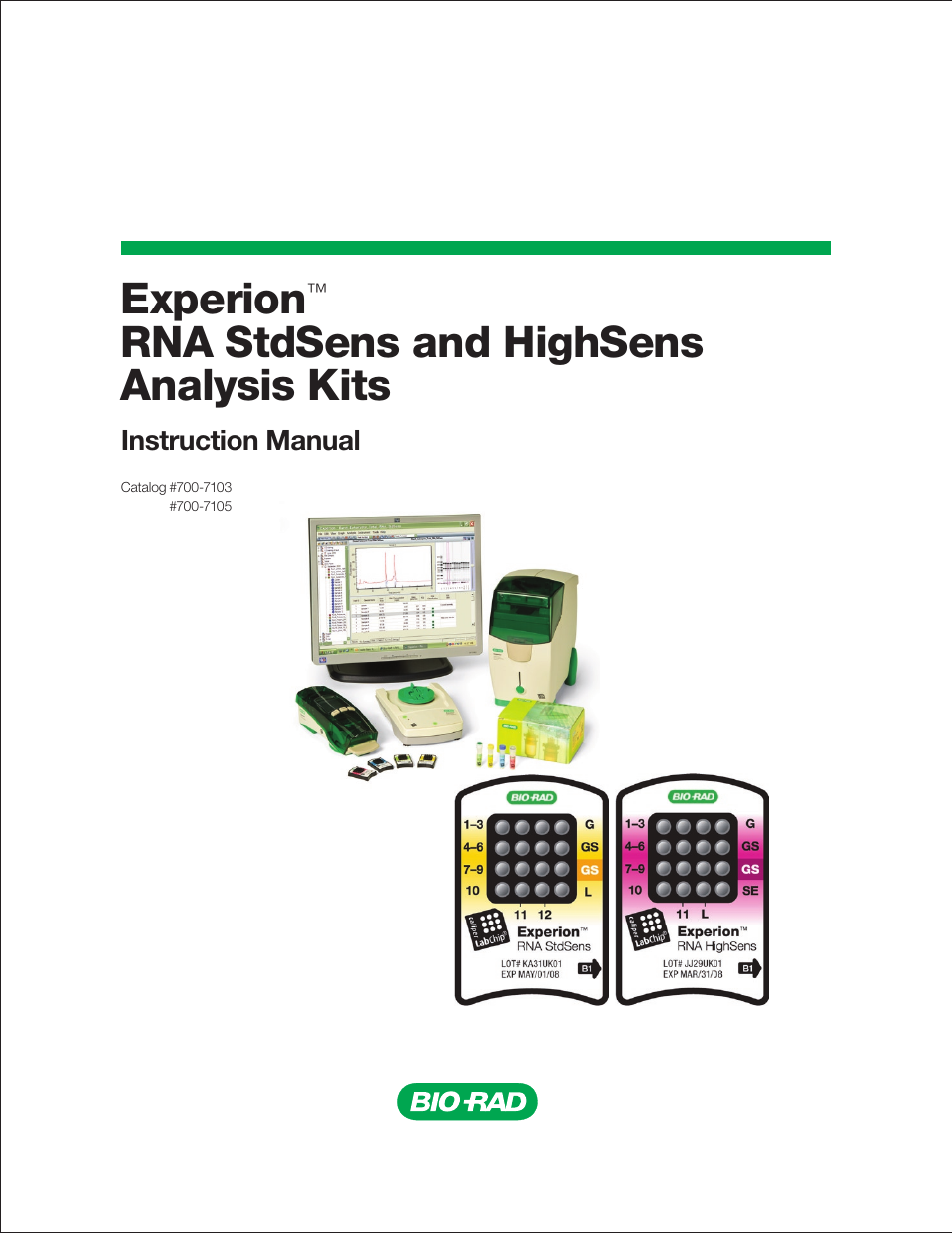 Bio-Rad Experion RNA Analysis Kits User Manual | 64 pages