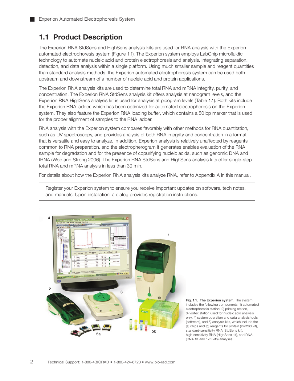 1 product description | Bio-Rad Experion RNA Analysis Kits User Manual | Page 6 / 64