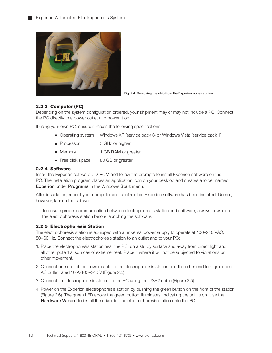 3 computer (pc), 4 software, 5 electrophoresis station | Bio-Rad Experion DNA Analysis Kits User Manual | Page 14 / 44