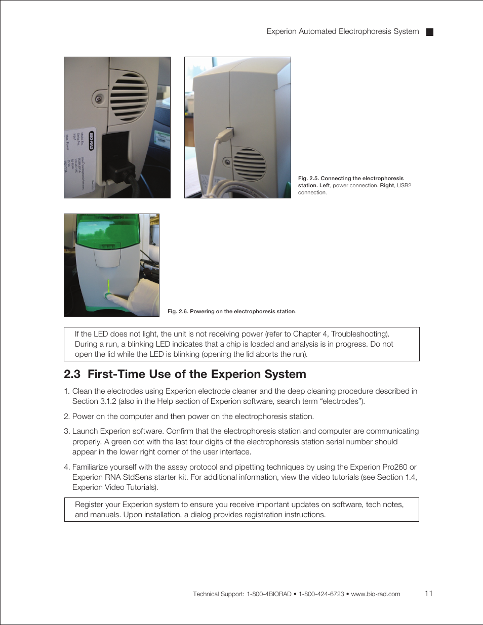 3 first-time use of the experion system | Bio-Rad Experion DNA Analysis Kits User Manual | Page 15 / 44