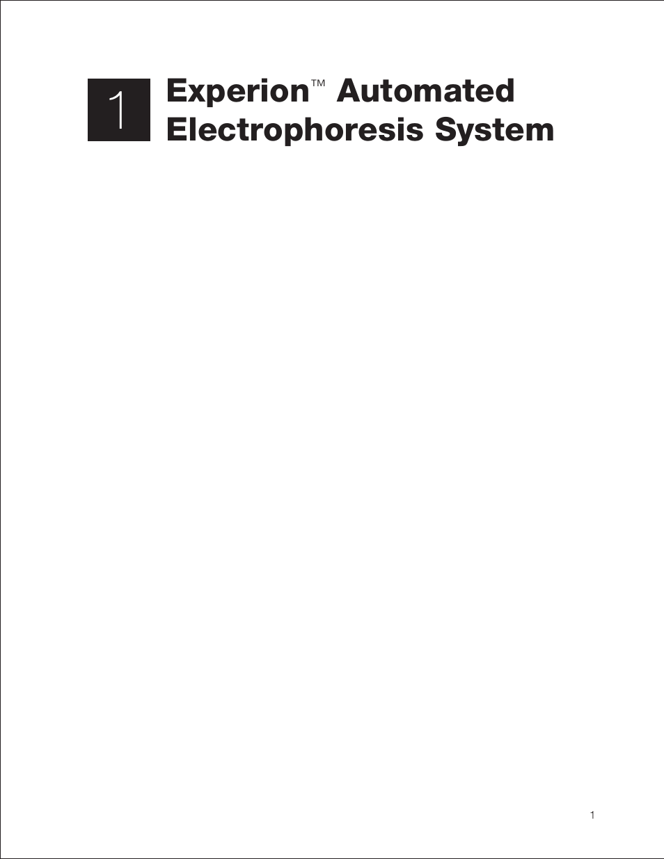 Experion automated electrophoresis system, Experion, Automated electrophoresis system | Bio-Rad Experion DNA Analysis Kits User Manual | Page 5 / 44