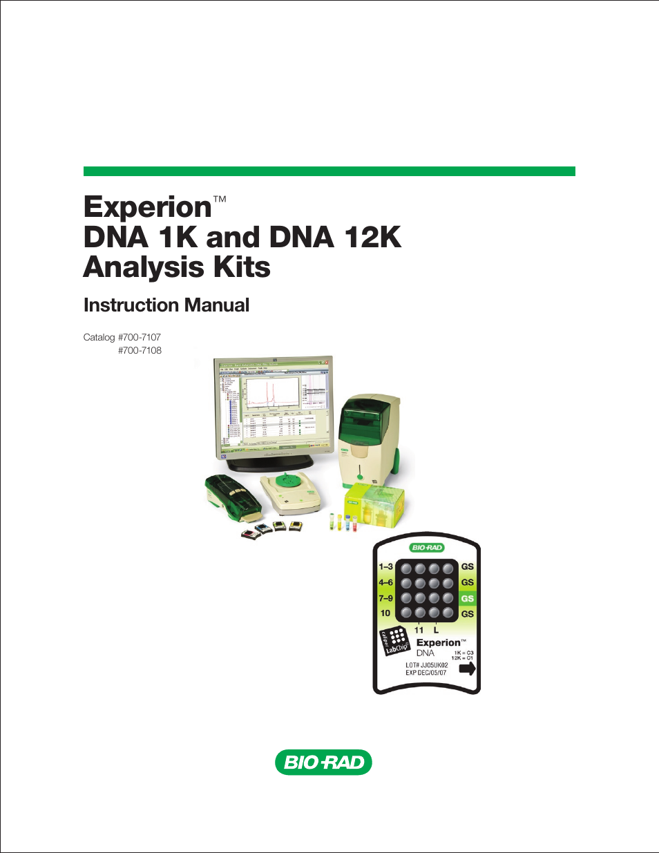 Bio-Rad Experion DNA Analysis Kits User Manual | 60 pages