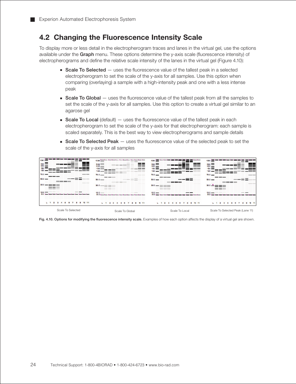 2 changing the fluorescence intensity scale | Bio-Rad Experion DNA Analysis Kits User Manual | Page 28 / 60