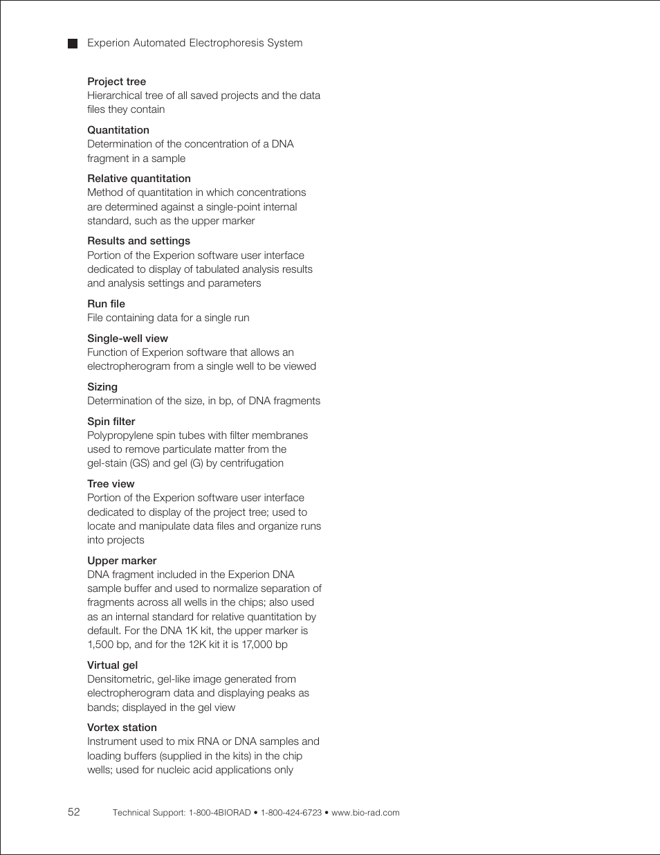 Bio-Rad Experion DNA Analysis Kits User Manual | Page 56 / 60