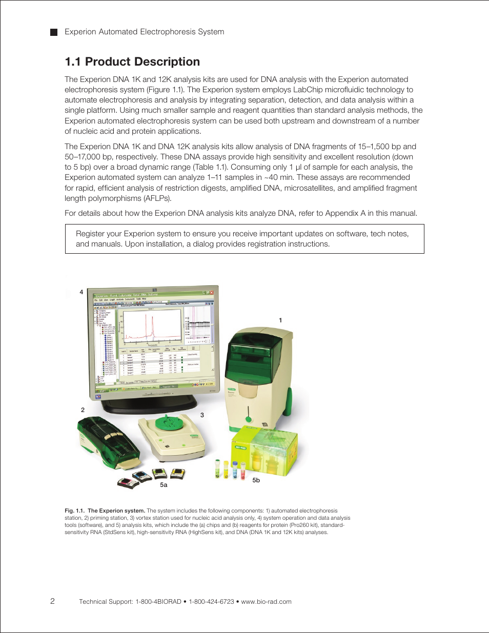 1 product description | Bio-Rad Experion DNA Analysis Kits User Manual | Page 6 / 60