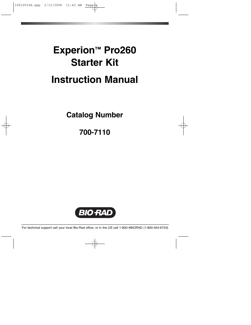 Bio-Rad Experion Protein Analysis Kits User Manual | 40 pages