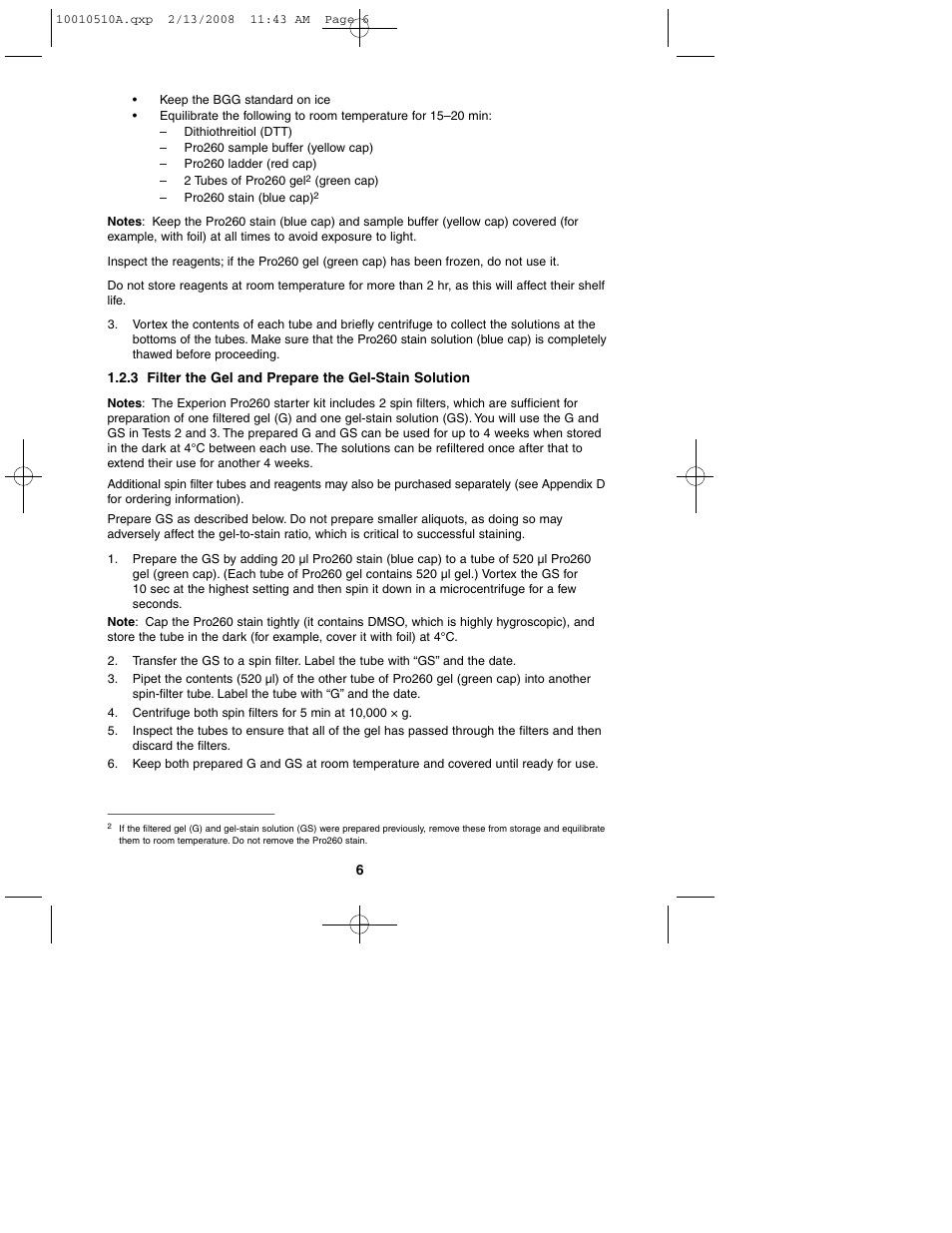 Bio-Rad Experion Protein Analysis Kits User Manual | Page 10 / 40