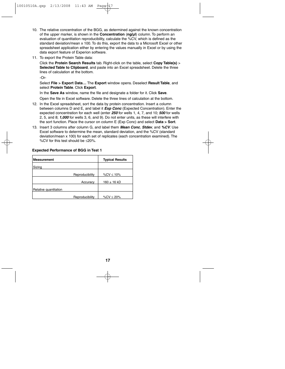 Bio-Rad Experion Protein Analysis Kits User Manual | Page 21 / 40