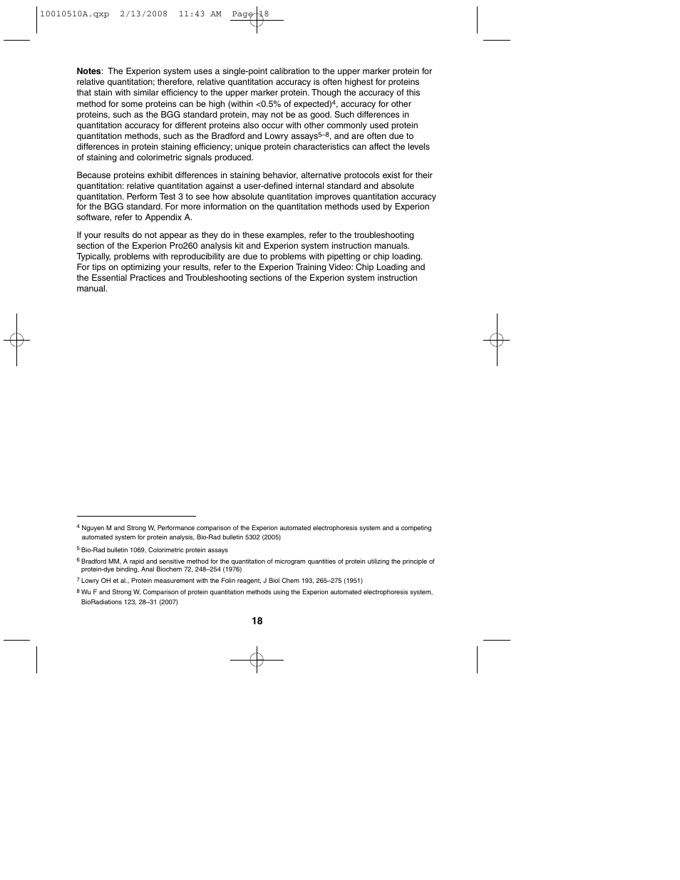 Bio-Rad Experion Protein Analysis Kits User Manual | Page 22 / 40