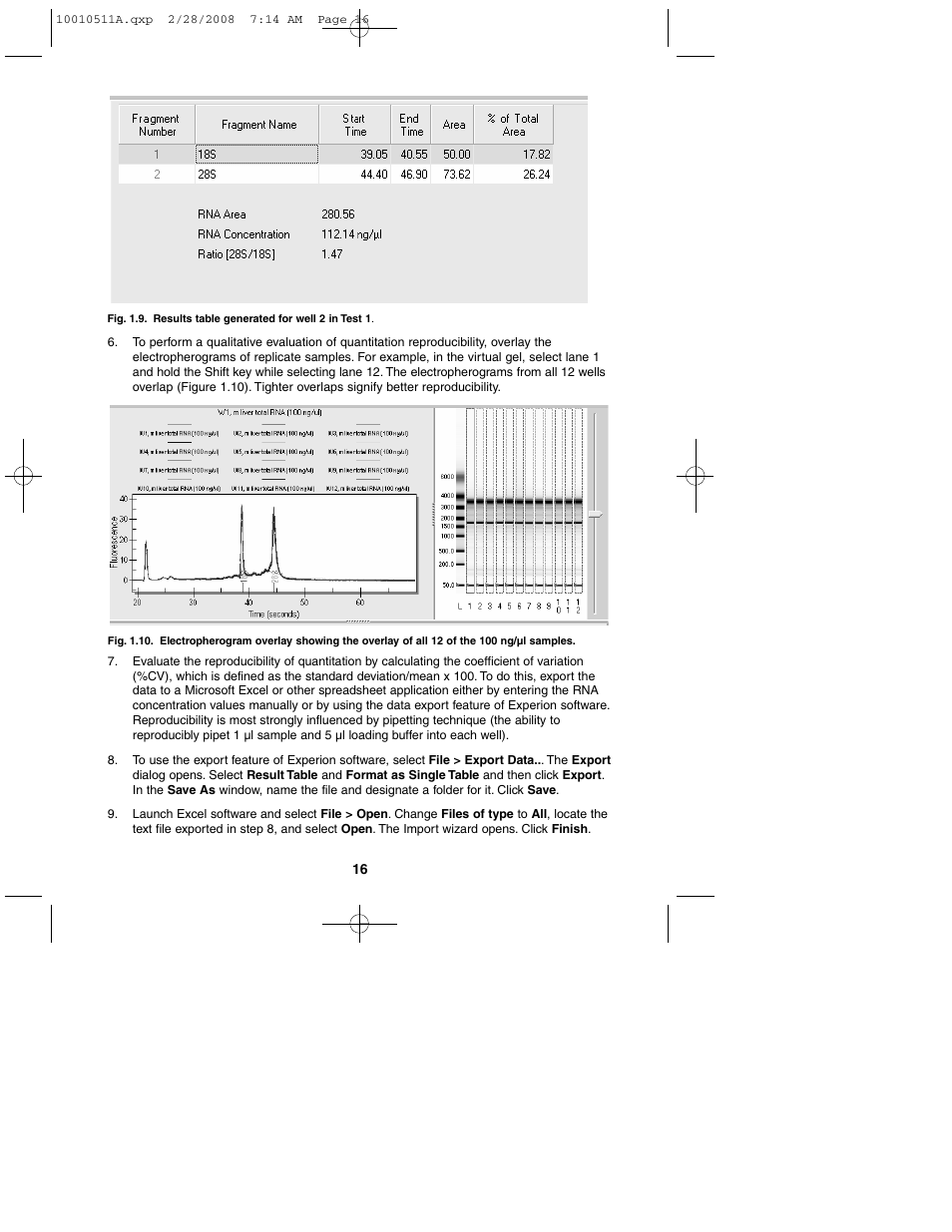 Bio-Rad Experion Protein Analysis Kits User Manual | Page 20 / 38