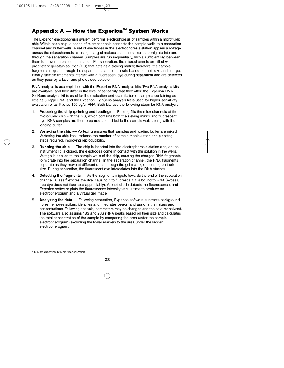 Appendix a — how the experion, System works | Bio-Rad Experion Protein Analysis Kits User Manual | Page 27 / 38